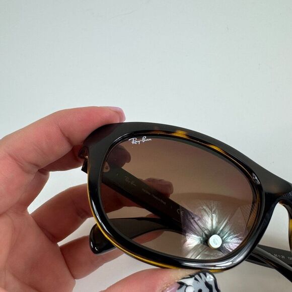 Ray Ban RB4216 Tortoise Shell Sunglasses Brown Gradient Polished Light Havana - Picture 5 of 11